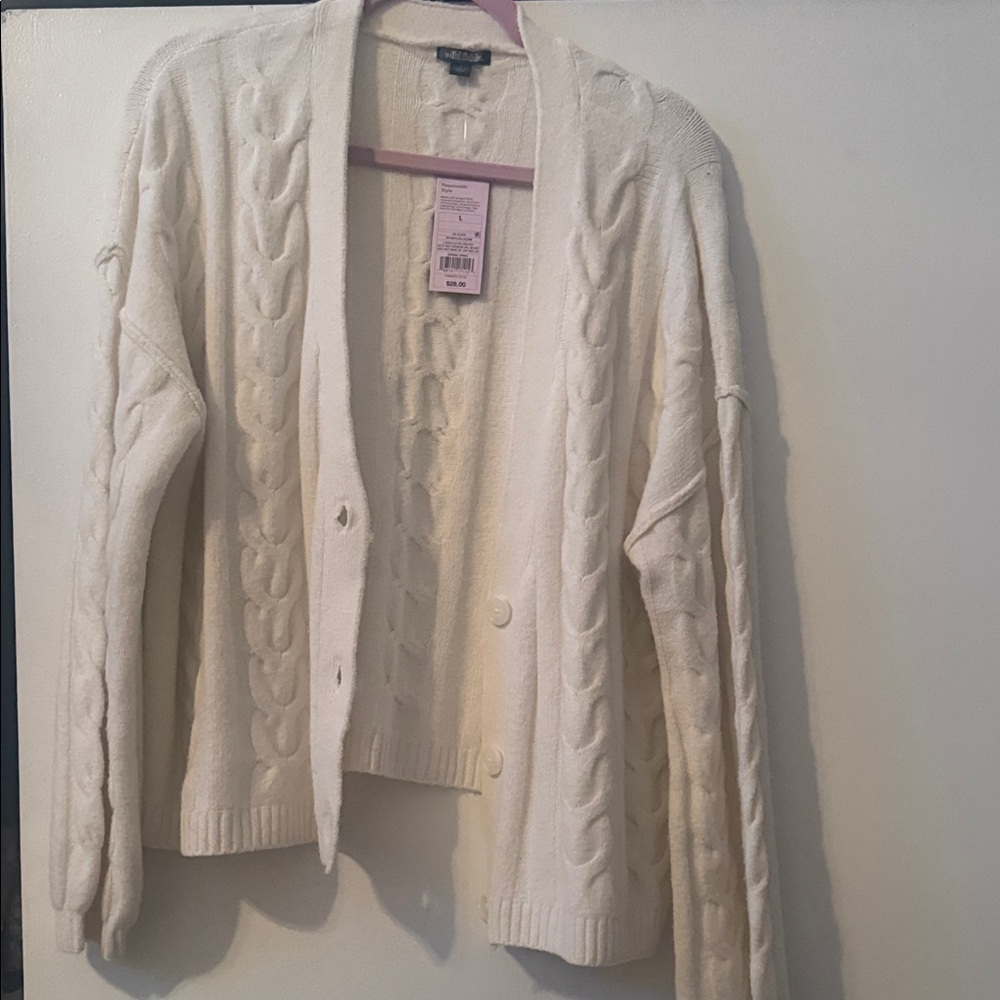 Wild Fable Cream Cable Knit Cardigan